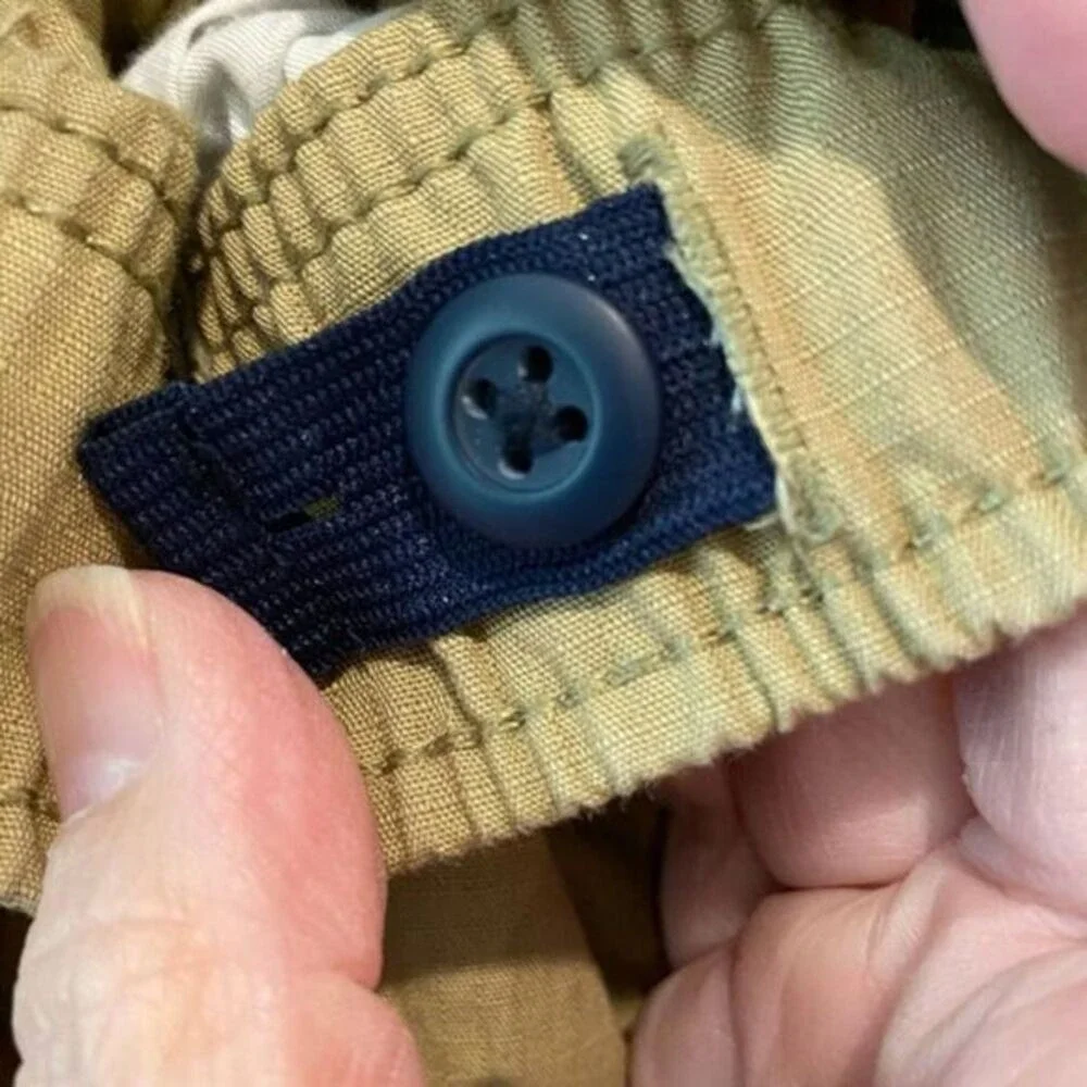 The Childrens Place Cargo Shorts Boys 6 Khaki Excellent Ripstop Adjustable Waist